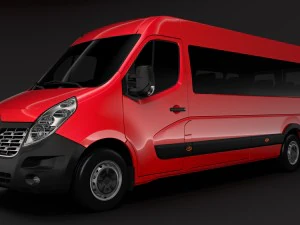 renault master l4h3 minibus 2018 3D Model