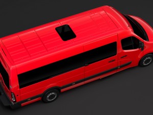 renault master l4h3 minibus 2018 3D 模型