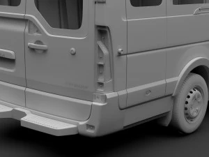 renault master l4h3 minibus 2018 3D Model