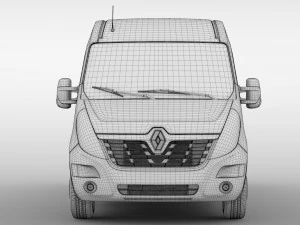 renault master l4h3 minibus 2018 3D Model