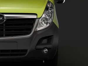 opel movano l4h3 minibus 2018 Modello 3D