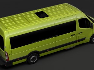opel movano l4h3 minibus 2018 Model 3D