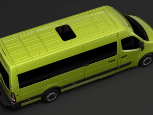 opel movano l4h3 minibus 2018 Modello 3D