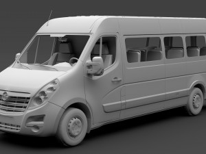 opel movano l4h3 minibus 2018 Model 3D