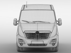 opel movano l4h3 minibus 2018 Model 3D