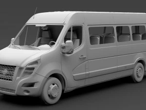 nissan nv 400 l4h3 minibus 2018 3D Model