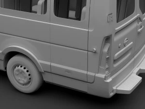 nissan nv 400 l4h3 minibus 2018 3D Model