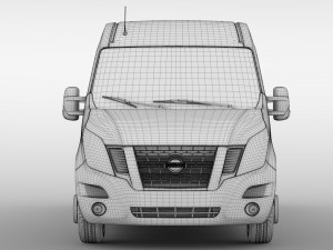 nissan nv 400 l4h3 minibus 2018 Model 3D