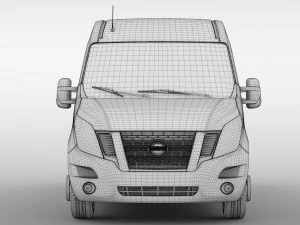 nissan nv 400 l4h3 minibus 2018 3D Model