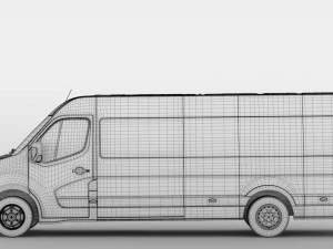 nissan nv 400 l4h3 minibus 2018 3D Model