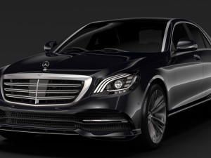 mercedes benz s 300 bluetec hybrid w222 2018 3Dモデル