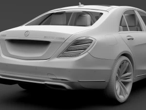 mercedes benz s 300 bluetec hybrid w222 2018 3D Model