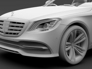 mercedes benz s 300 bluetec hybrid w222 2018 3Dモデル