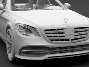 mercedes benz s 300 bluetec hybrid w222 2018 3Dモデル