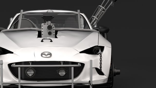 mad max mazda mx 5 maita crusher 3D Model .c4d .max .obj .3ds .fbx .stl .blend 