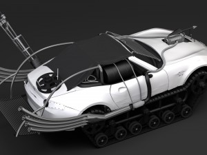 mad max mazda mx 5 maita crusher 3D Model