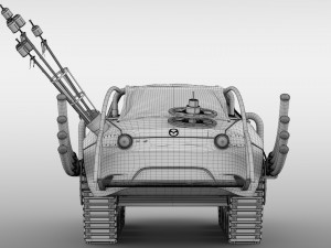 mad max mazda mx 5 maita crusher 3D Model