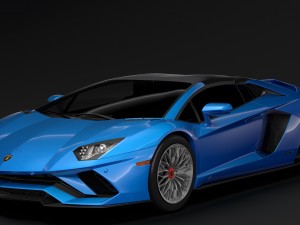 lamborghini aventador s roadster 2018 3D 模型