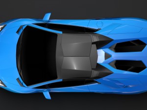 lamborghini aventador s roadster 2018 3D 模型