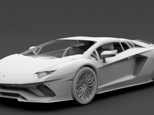 lamborghini aventador s roadster 2018 3D 模型