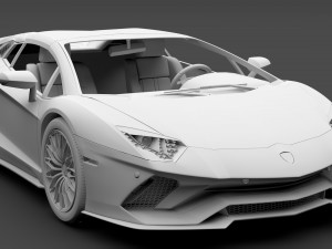 lamborghini aventador s roadster 2018 3D 模型