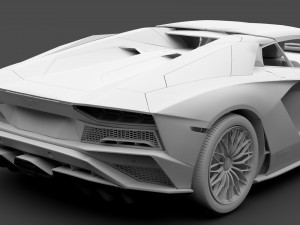 lamborghini aventador s roadster 2018 3D 模型