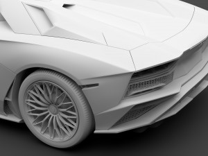 lamborghini aventador s roadster 2018 3D 模型