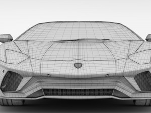 lamborghini aventador s roadster 2018 3D 模型