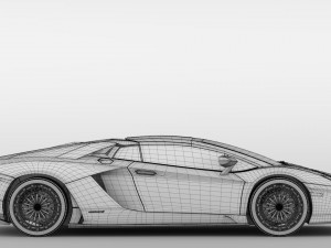 lamborghini aventador s roadster 2018 3D 模型