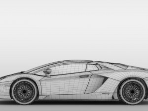 lamborghini aventador s roadster 2018 3D 模型
