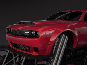 monster truck dodge challenger demon Model 3D