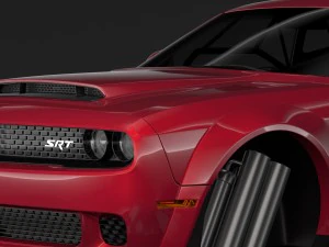 monster truck dodge challenger demon 3D Model