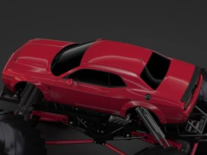 monster truck dodge challenger demon 3D Model