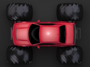 monster truck dodge challenger demon Model 3D