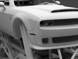 monster truck dodge challenger demon Model 3D