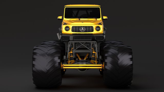 monster truck mercedes amg g 65 3Dモデル .c4d .max .obj .3ds .fbx .stl .blend 