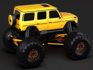 monster truck mercedes amg g 65 3Dモデル