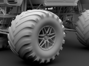 monster truck mercedes amg g 65 3Dモデル