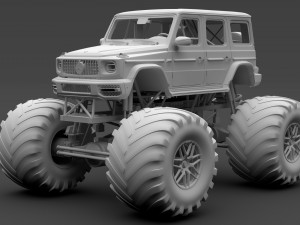 monster truck mercedes amg g 65 3Dモデル
