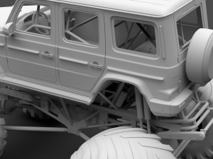 monster truck mercedes amg g 65 3Dモデル