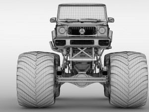monster truck mercedes amg g 65 3Dモデル