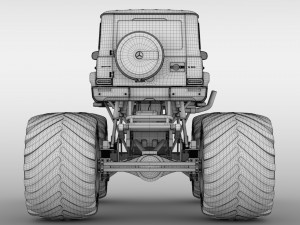 monster truck mercedes amg g 65 3Dモデル