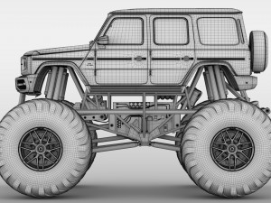 monster truck mercedes amg g 65 3Dモデル