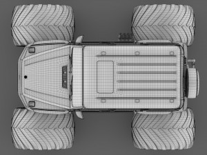 monster truck mercedes amg g 65 3Dモデル