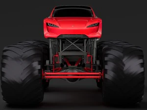몬스터 트럭 테슬라 로드스터 3D 모델