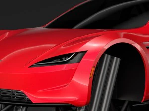 monster truck tesla roadster 3D Model