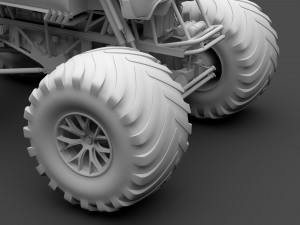 monster truck tesla roadster Model 3D