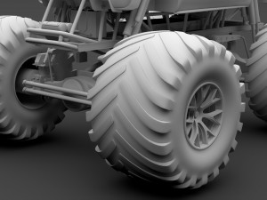 monster truck tesla roadster Model 3D