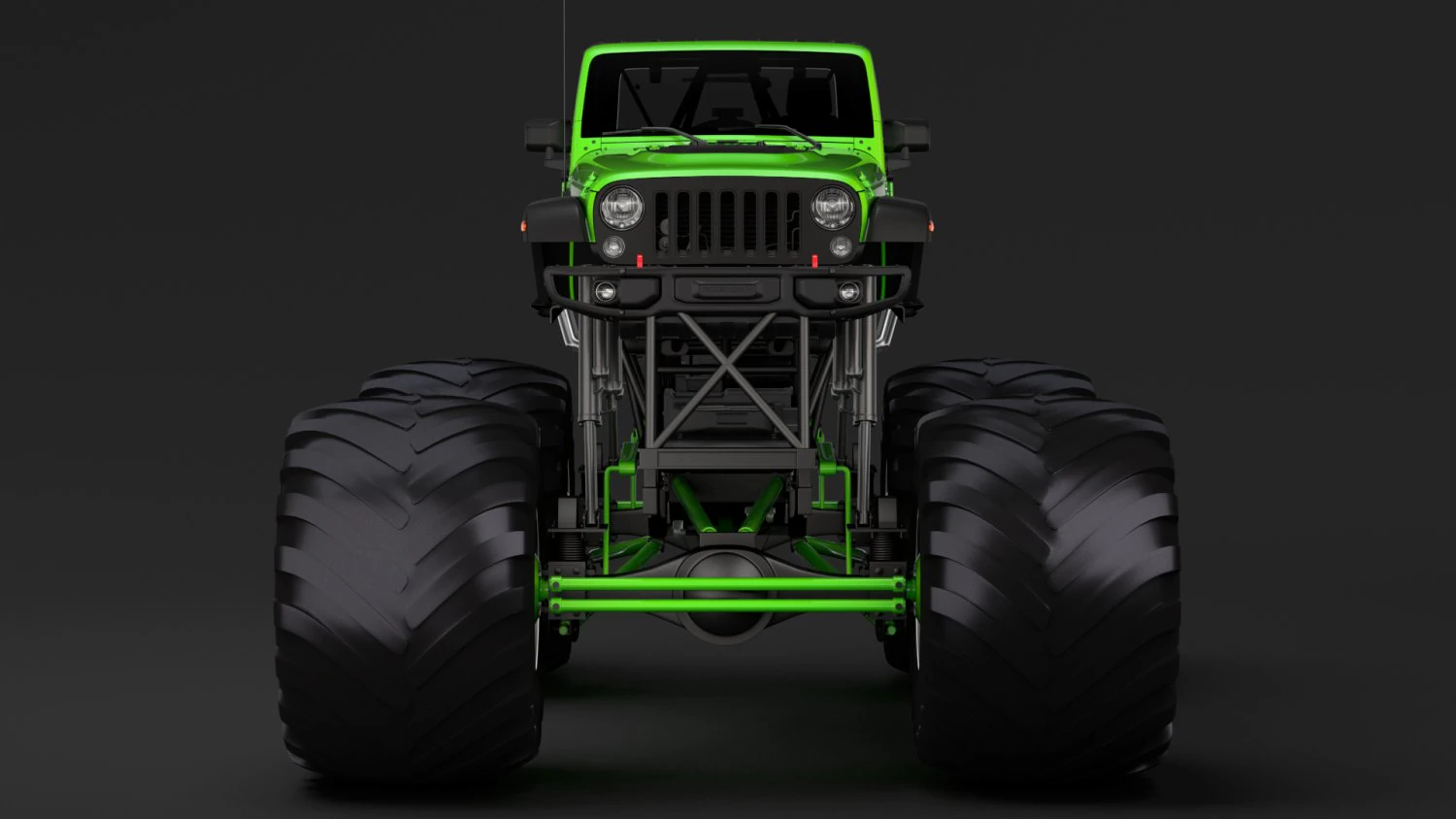 monster truck jeep wrangler rubicon recon 3D Model .c4d .max .obj .3ds .fbx .stl .blend 