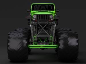 monster truck jeep wrangler rubicon recon 3D Model